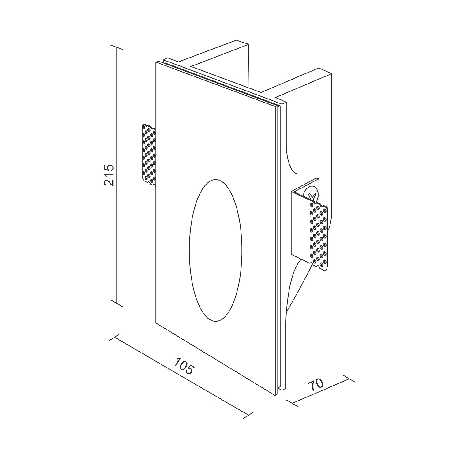 Встраиваемый гипсовый светильник для стен и ступеней Ledron MW1010 Встраиваемый гипсовый светильник для стен и ступеней Ledron MW1010