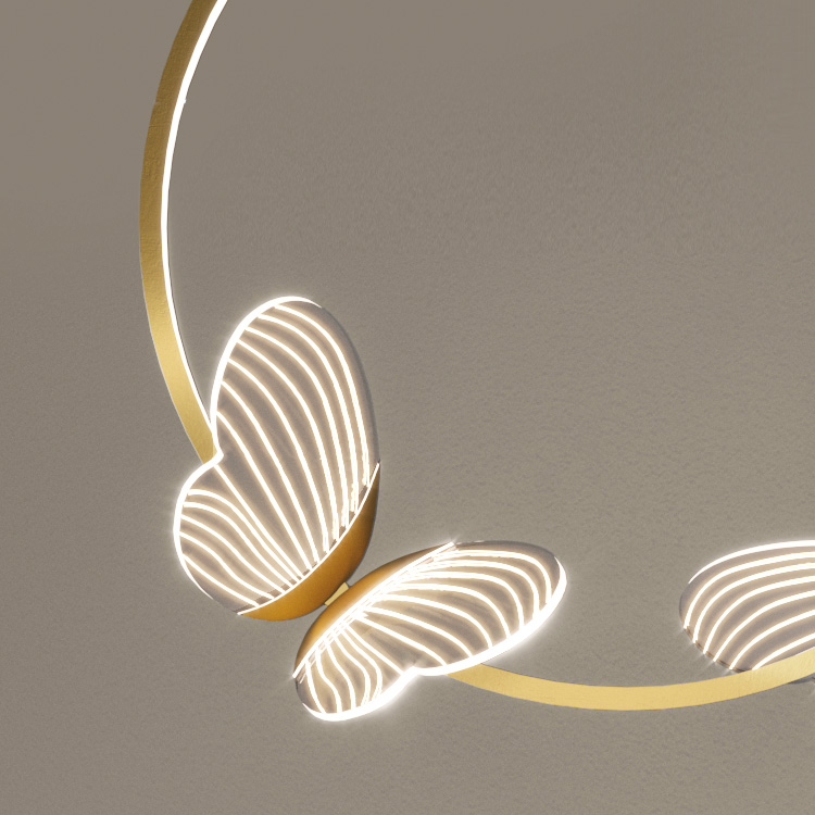 Подвесной светильник BABETTA RING 1 L320 brass 4000К by ImperiumLoft
