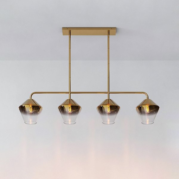 Реечный, рядный светильник CLOVE B Brass Amber by ImperiumLoft
