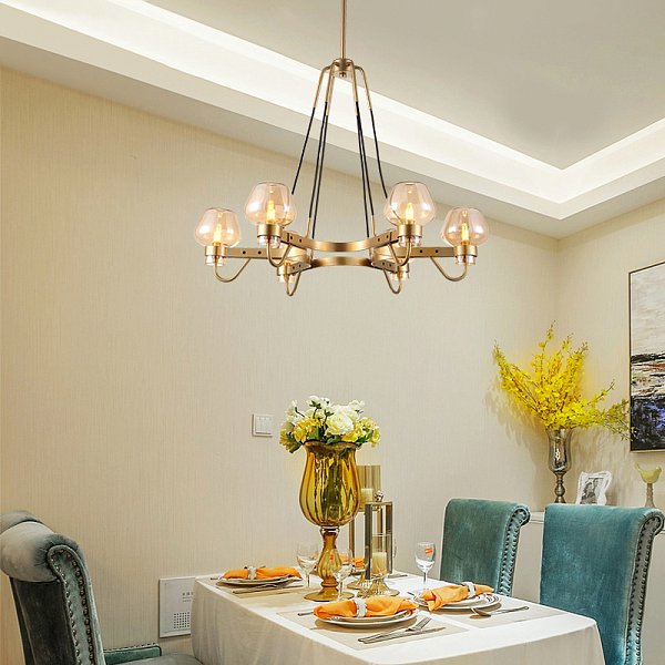 Люстра MONTALEMBERT by Studios 6 lamps Gold/Amber by ImperiumLoft