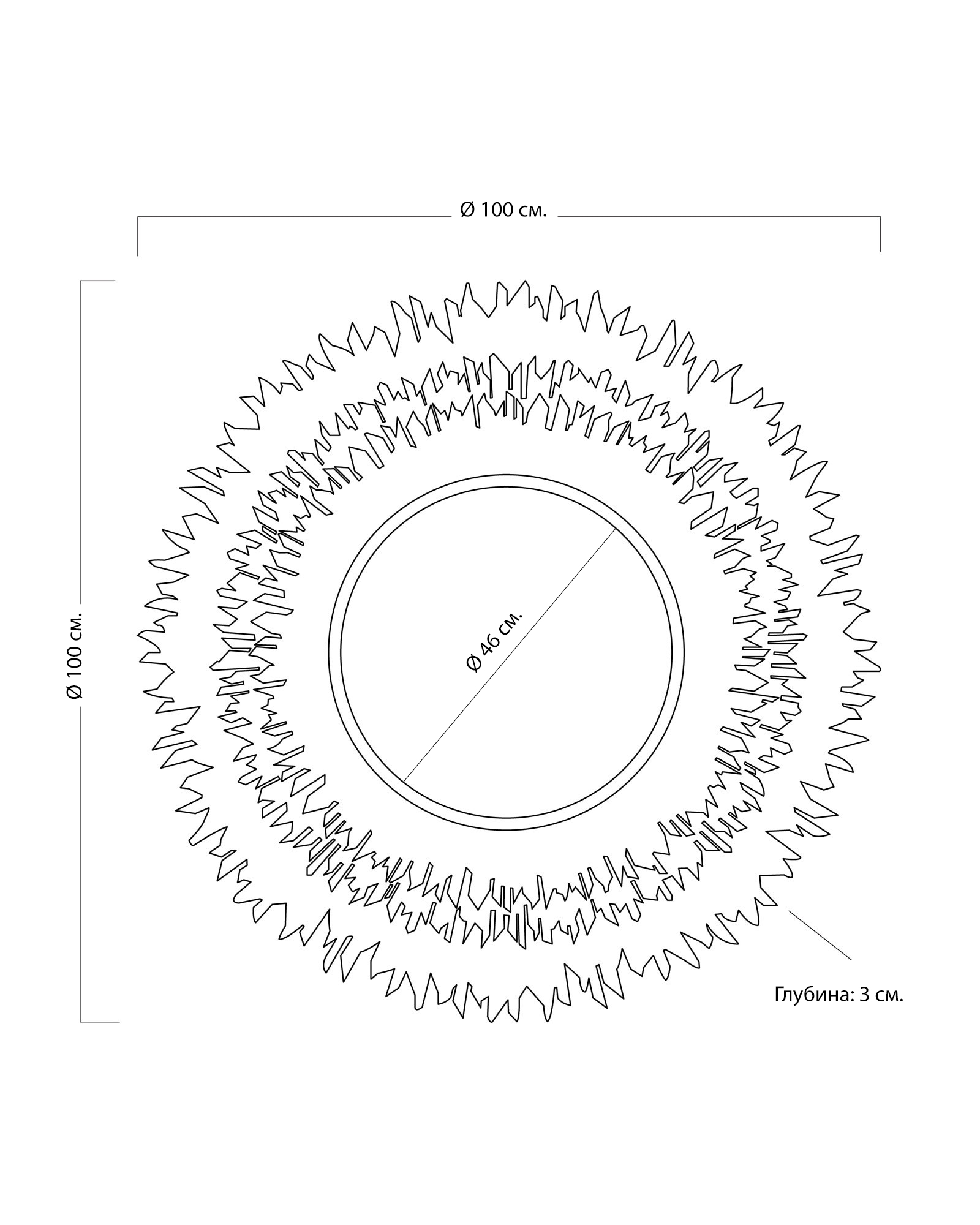 Настенное зеркало Гренье Louvre Home DWM270925GSTV
