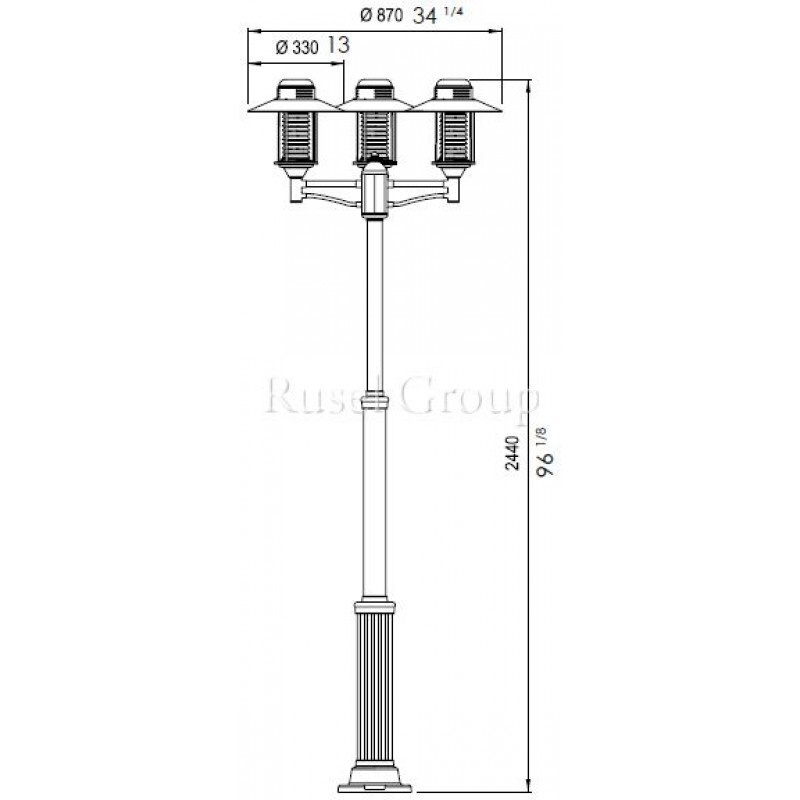 Уличный светильник Kolarz FUTURA CUPRUM 95019/3L/CU