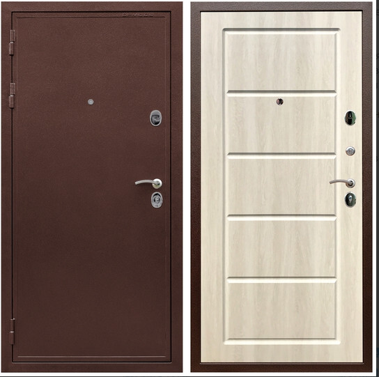 Дверь входная Graf Престиж Антик медь / МДФ 6 мм ФЛ-39 Венге светлый