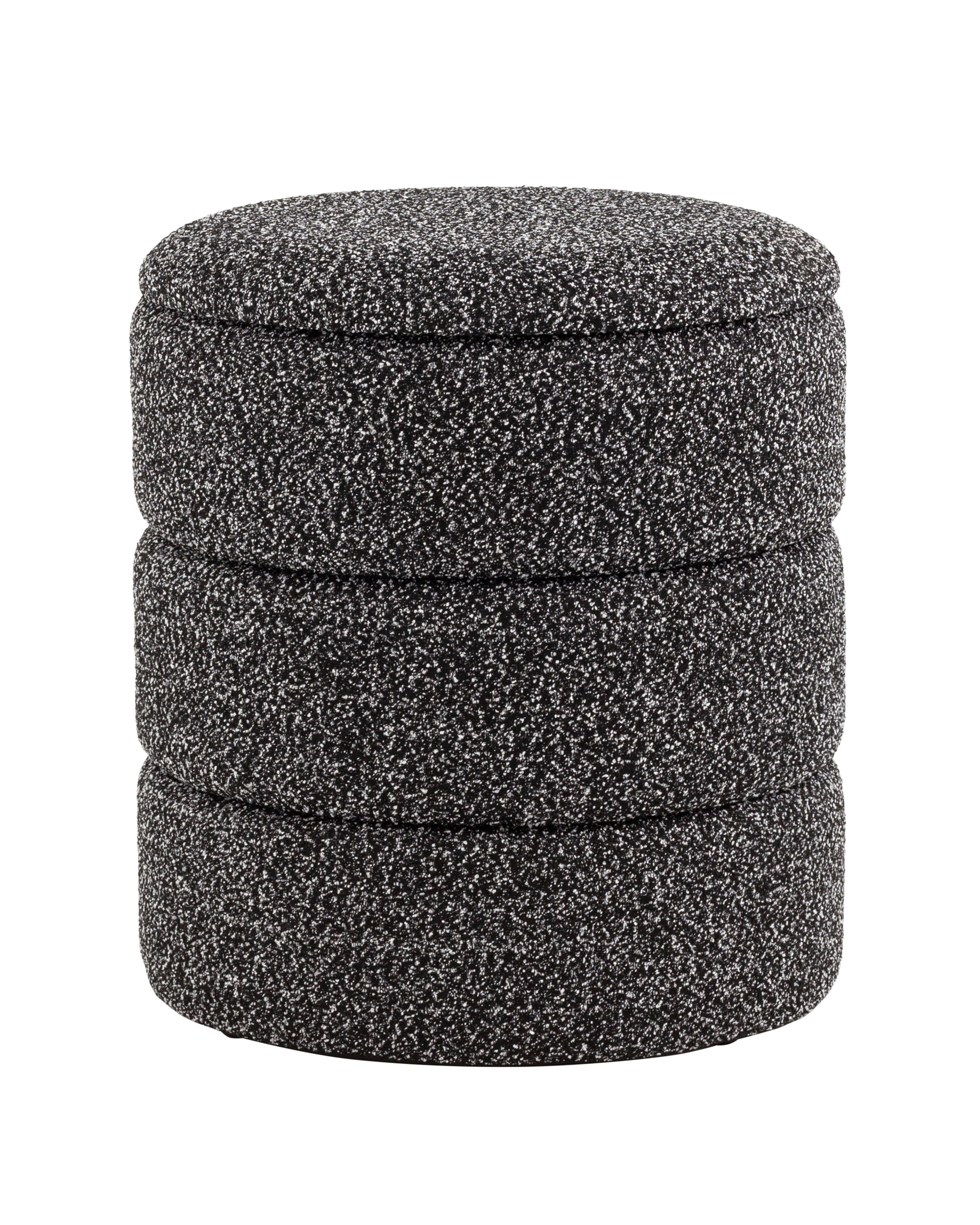 Пуф с ящиком Hive S букле черный меланж Stool Group
