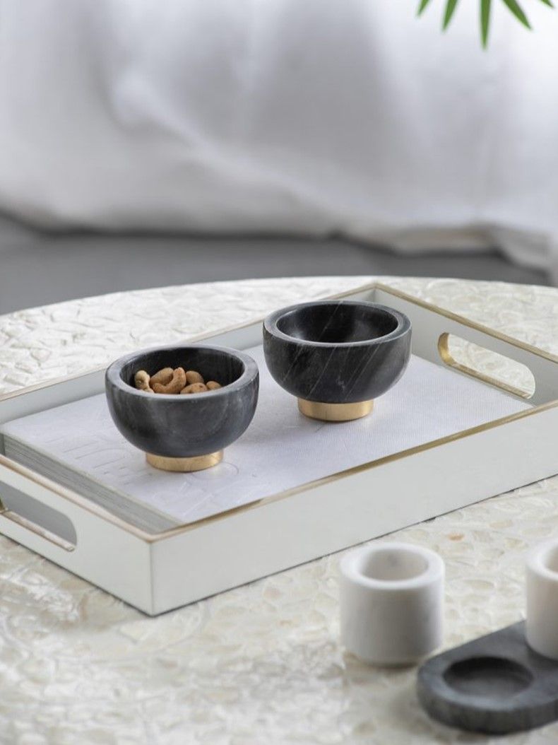 Чаша из черного мрамора Glasar 78602/1-BLAC-DS