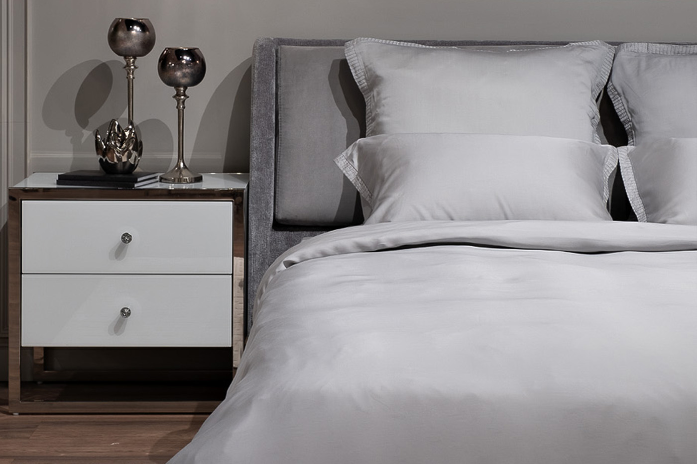 Комплект из 2х наволочек 50х70см серый Garda Decor 144HF-10310