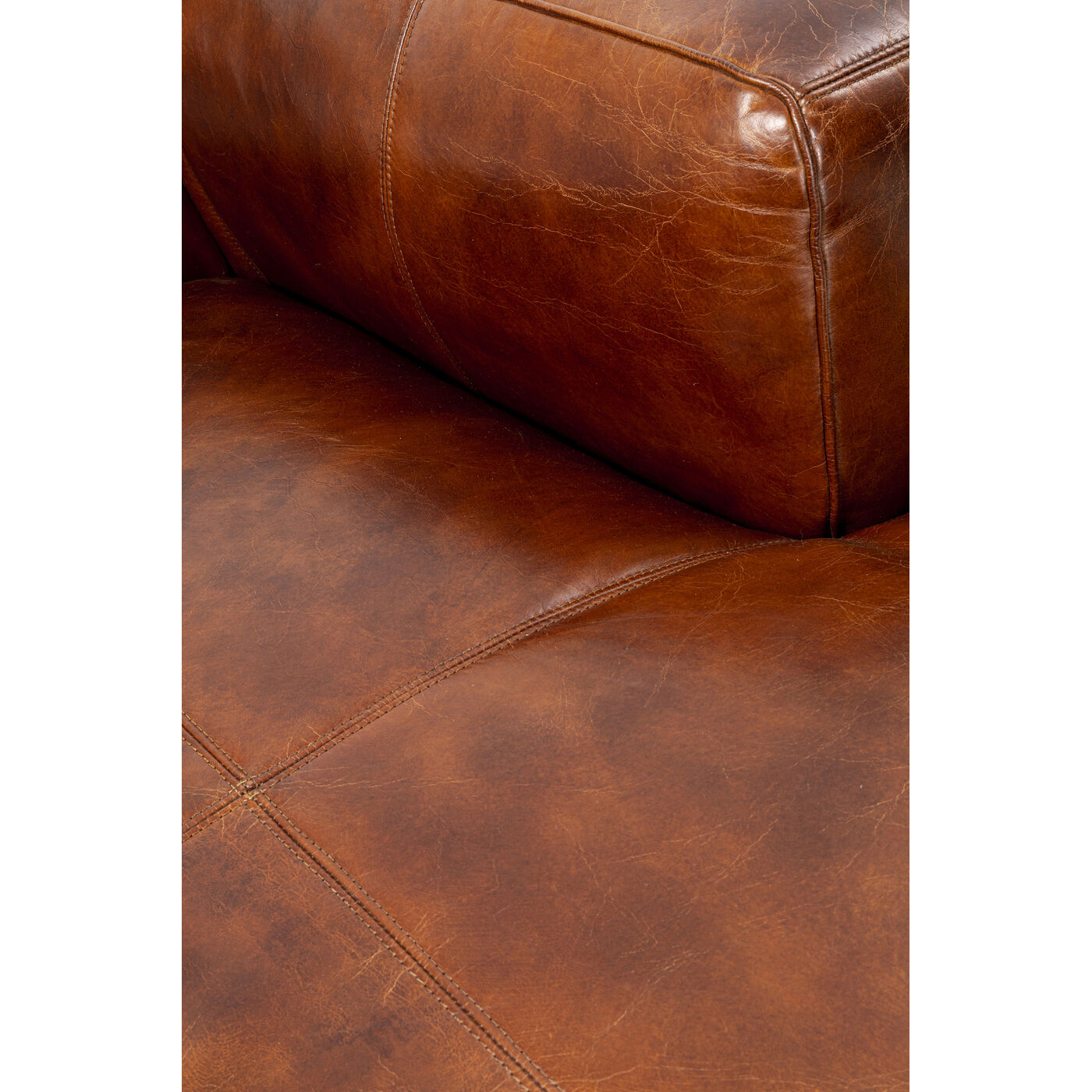 Диван угловой Cubetto Leather Brown 170x270 см KARE 87779