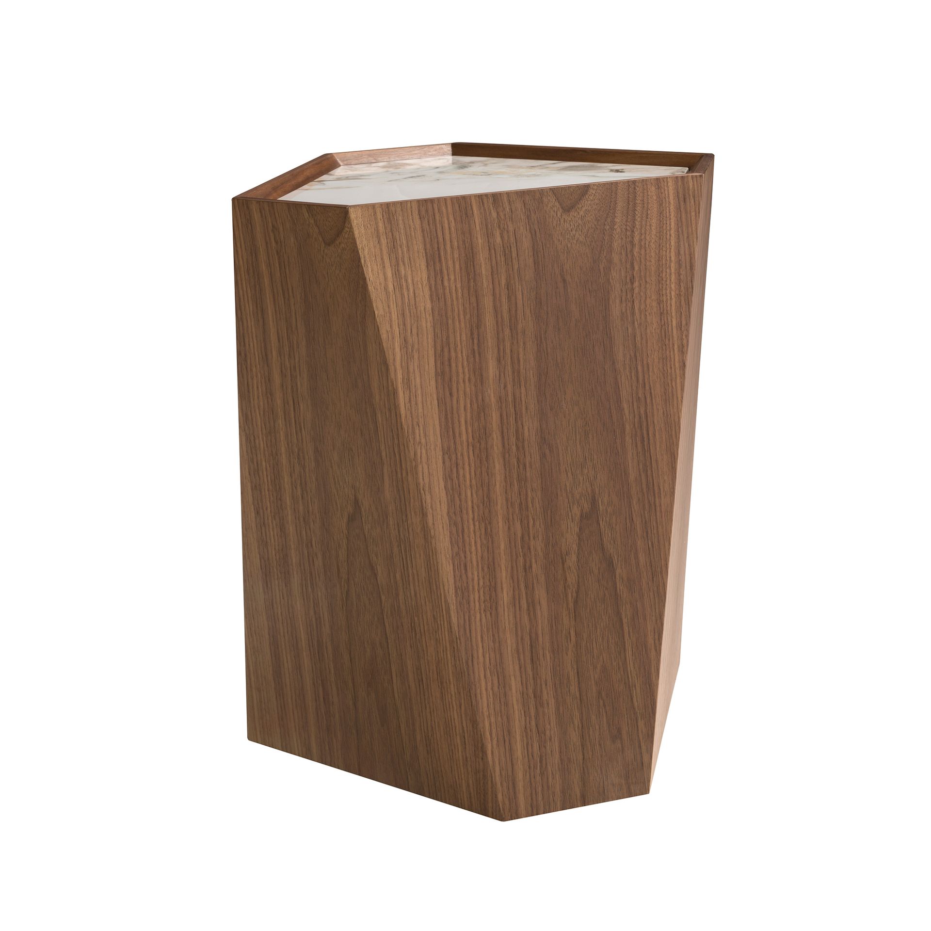 Угловой столик 2134/AC2308 из ореха и керамики Angel Cerda