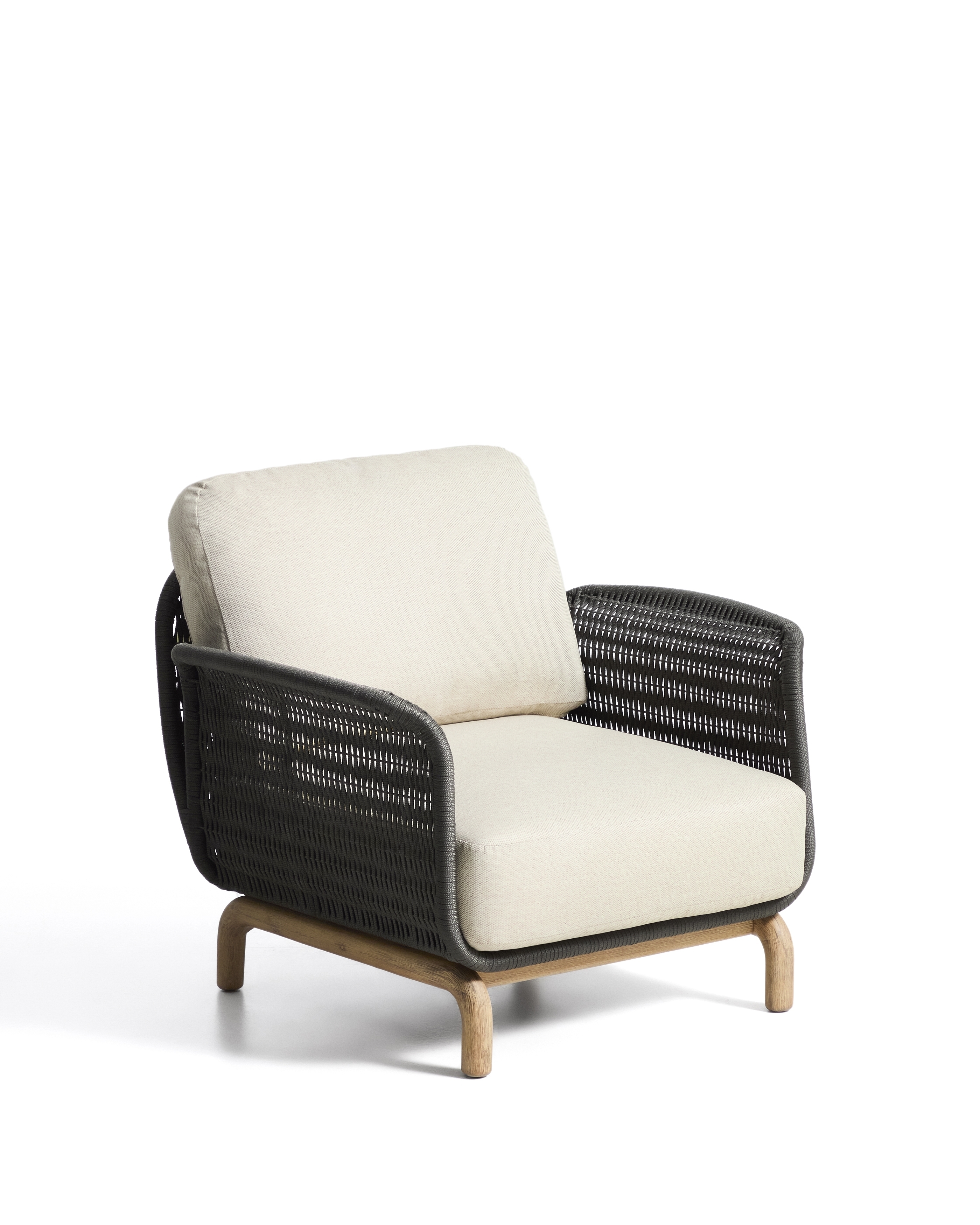 Уличное кресло Alipa из акации и веревки темно-серого цвета La Forma 481333