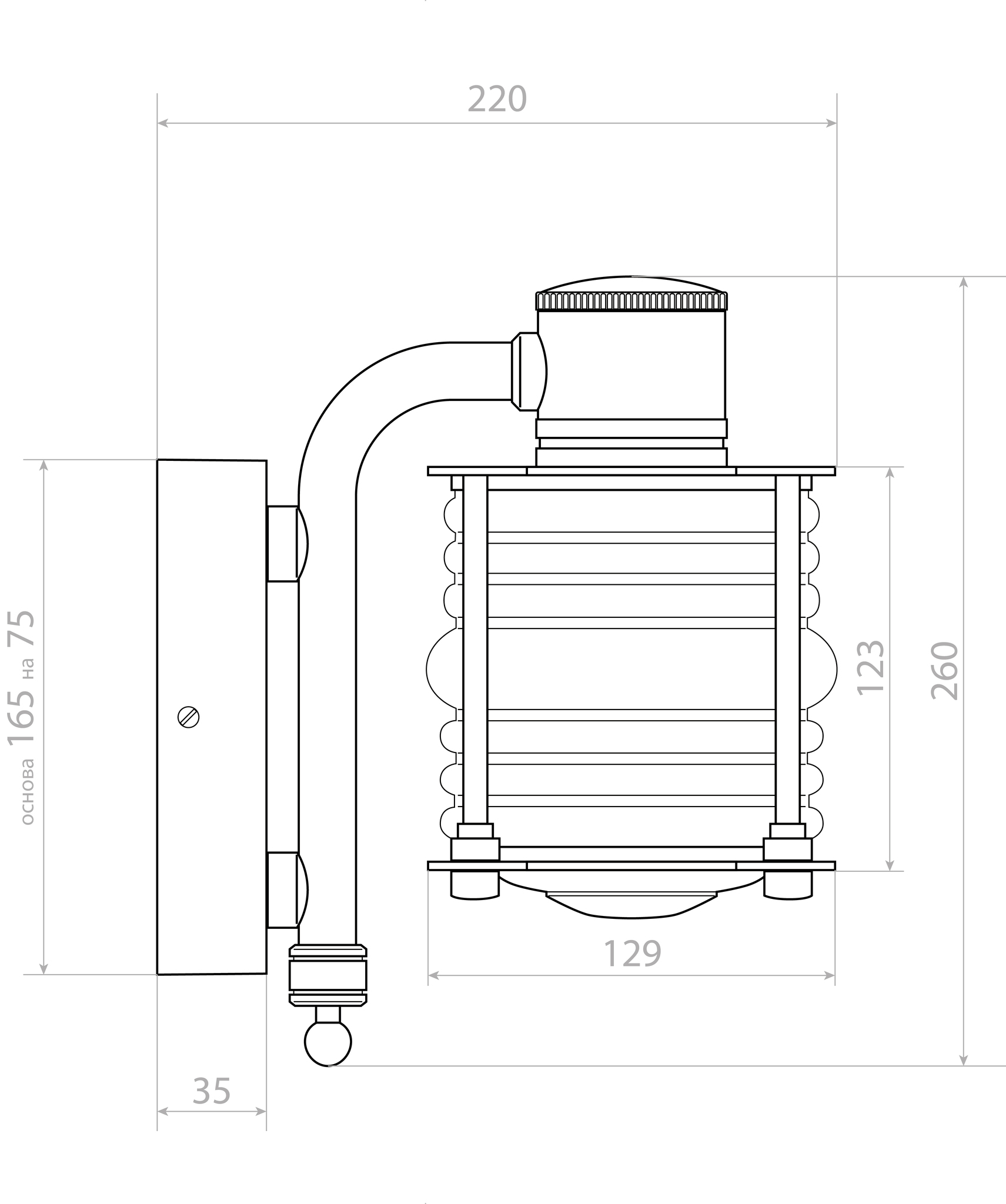 Настенный уличный светильник Covali WL-30480