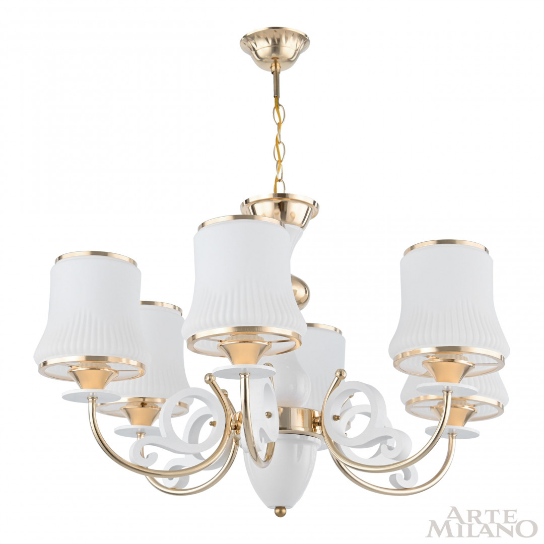 Люстра подвесная с плафонами 301097/6 Wh/Gd Arte Milano
