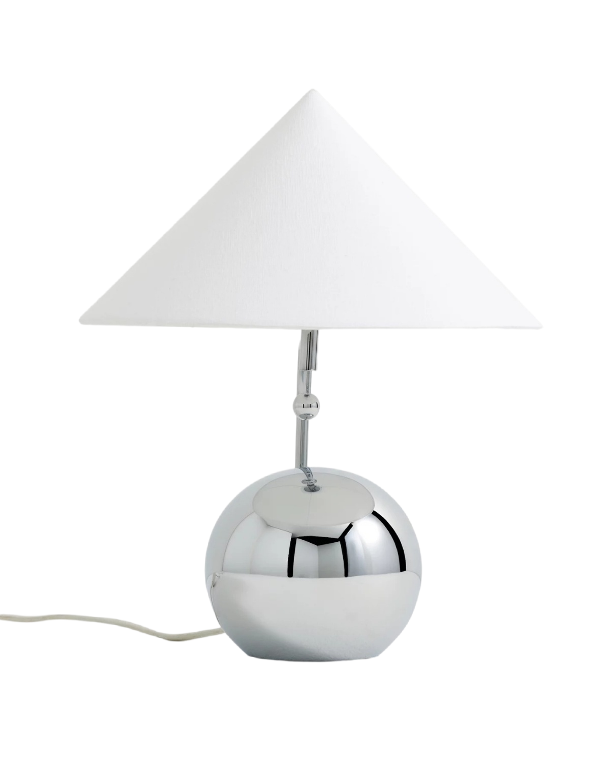 Серебристая лампа Шанталь с белым конусным абажуром Louvre Home LTL320325XNP