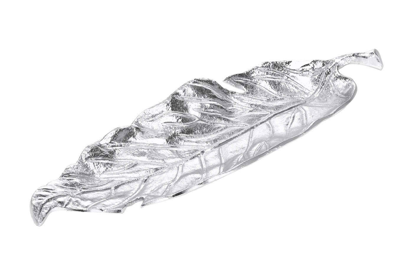 Тарелка декоративная "Лист" хром Garda Decor A98021830