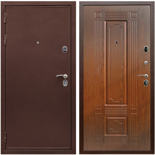 Дверь входная Graf Престиж Антик медь / МДФ 6 мм ФЛ-2 Мореная береза