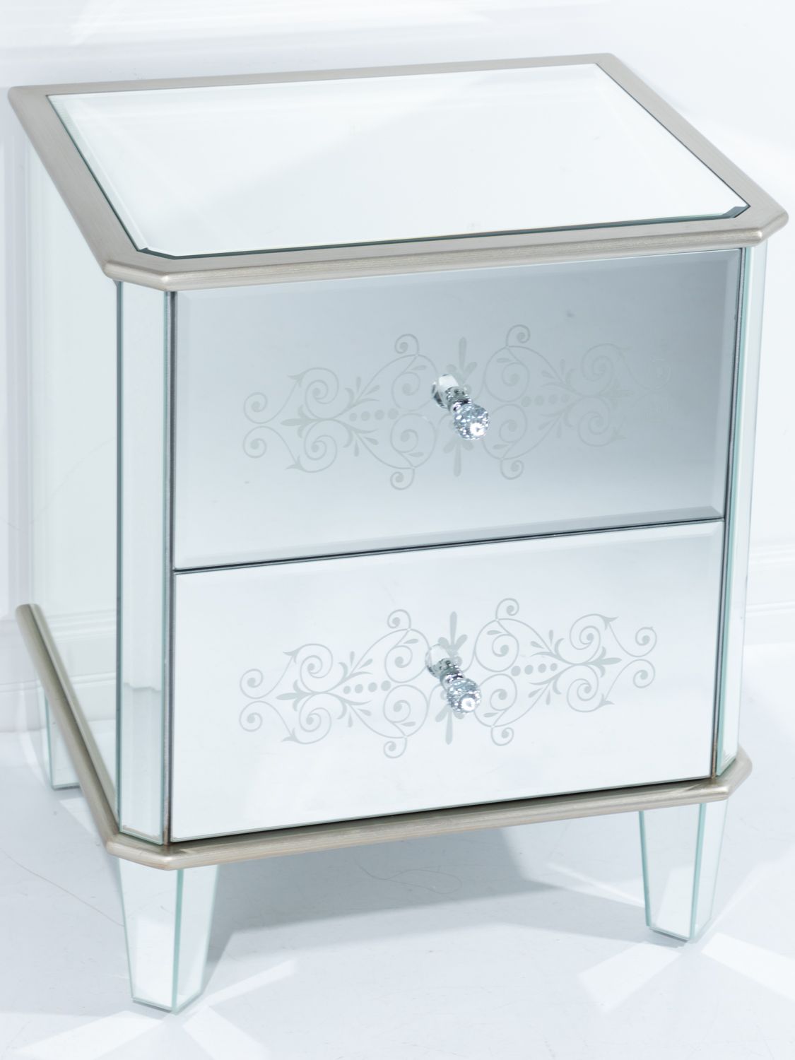 Тумба зеркальная с -мя ящиками Glasar 45-073