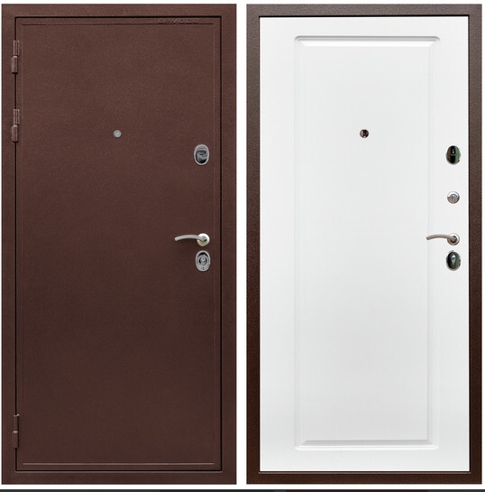 Дверь входная Graf Престиж 2 Антик медь / МДФ 16 мм ФЛ-119 Ясень белый