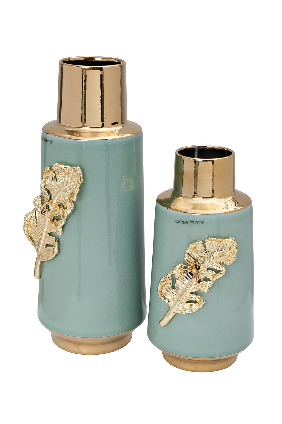 Ваза керамическая с золотым декором Garda Decor 55RD6345L