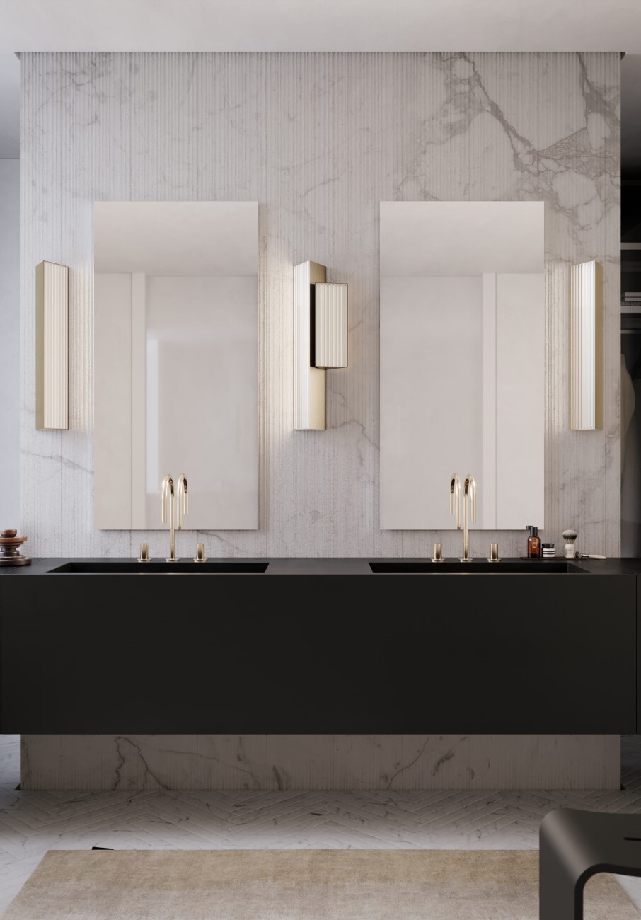 Настенный светильник Contardi Stick Double golden nickel ACAM.004508