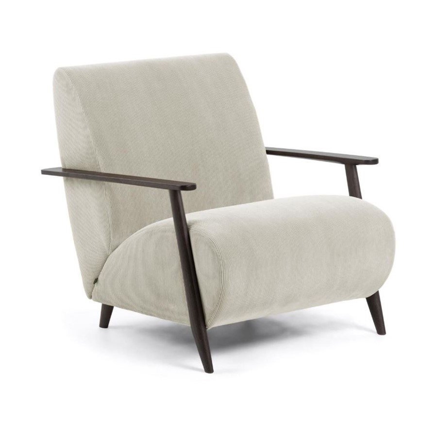 Кресло Marthan бежевое вельветовое La Forma (ex Julia Grup) Кресло Marthan бежевое вельветовое La Forma (ex Julia Grup)