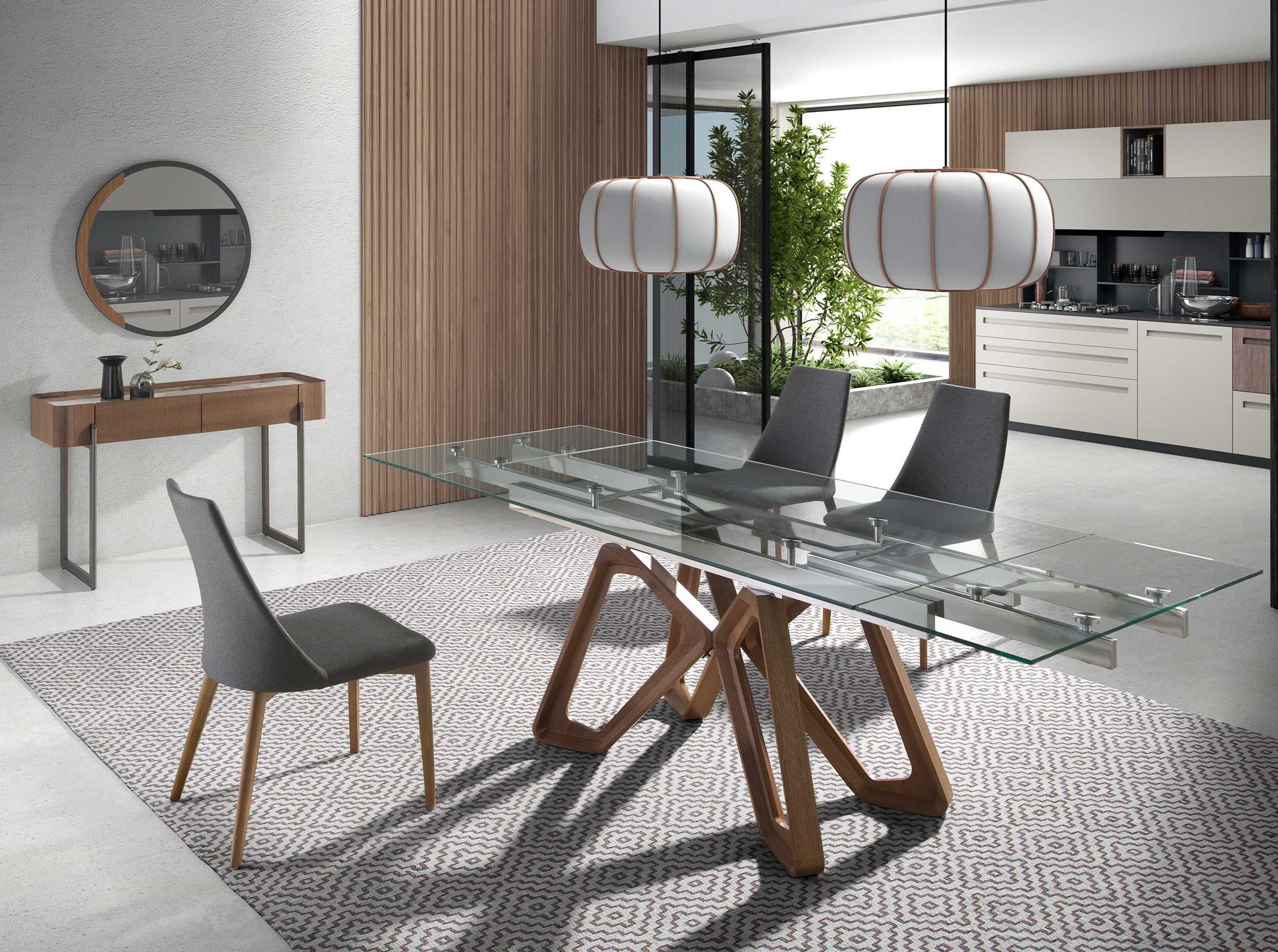 Зеркало настенное 3247/CPMR37 в раме из черной стали Angel Cerda