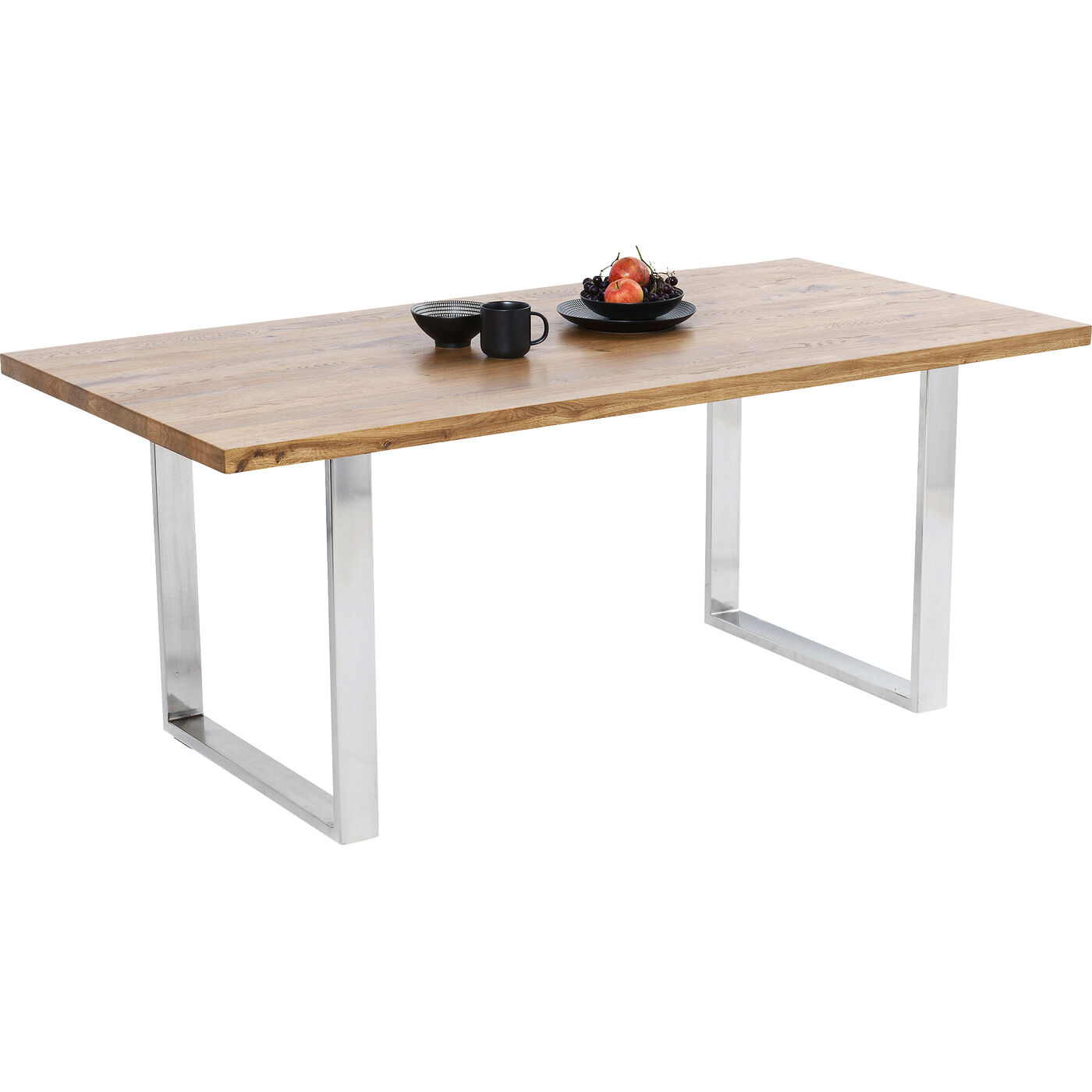 Стол Jackie Oak GK Chrome 200x100 см KARE 84523