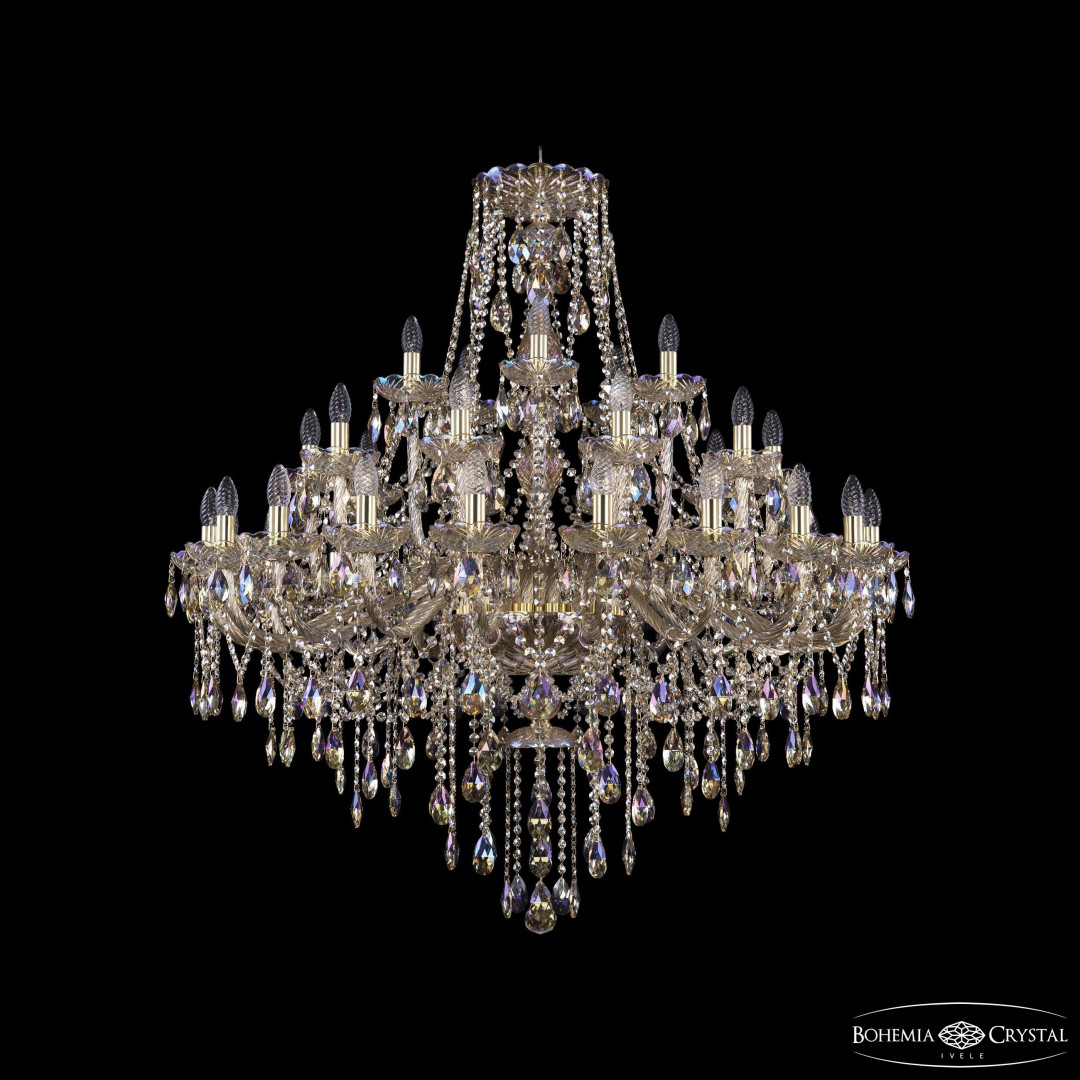 Люстра хрустальная 1415/20+10+5/400 G M801