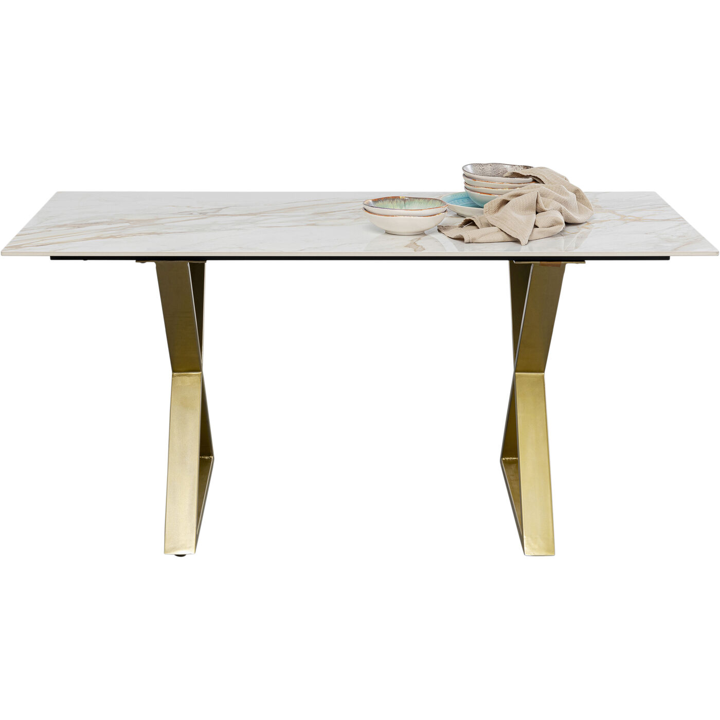 Стол обеденный Eternity Cross Brass160x80 см KARE 87416