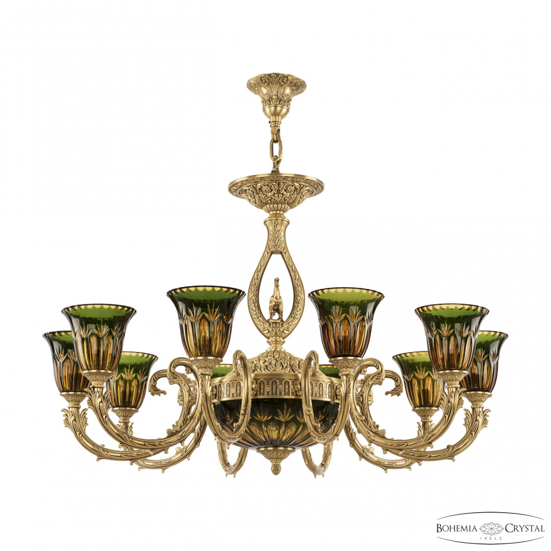 Люстра бронзовая 71409P/8/250 FP P2 U Amber-Green/H-1I FH3M