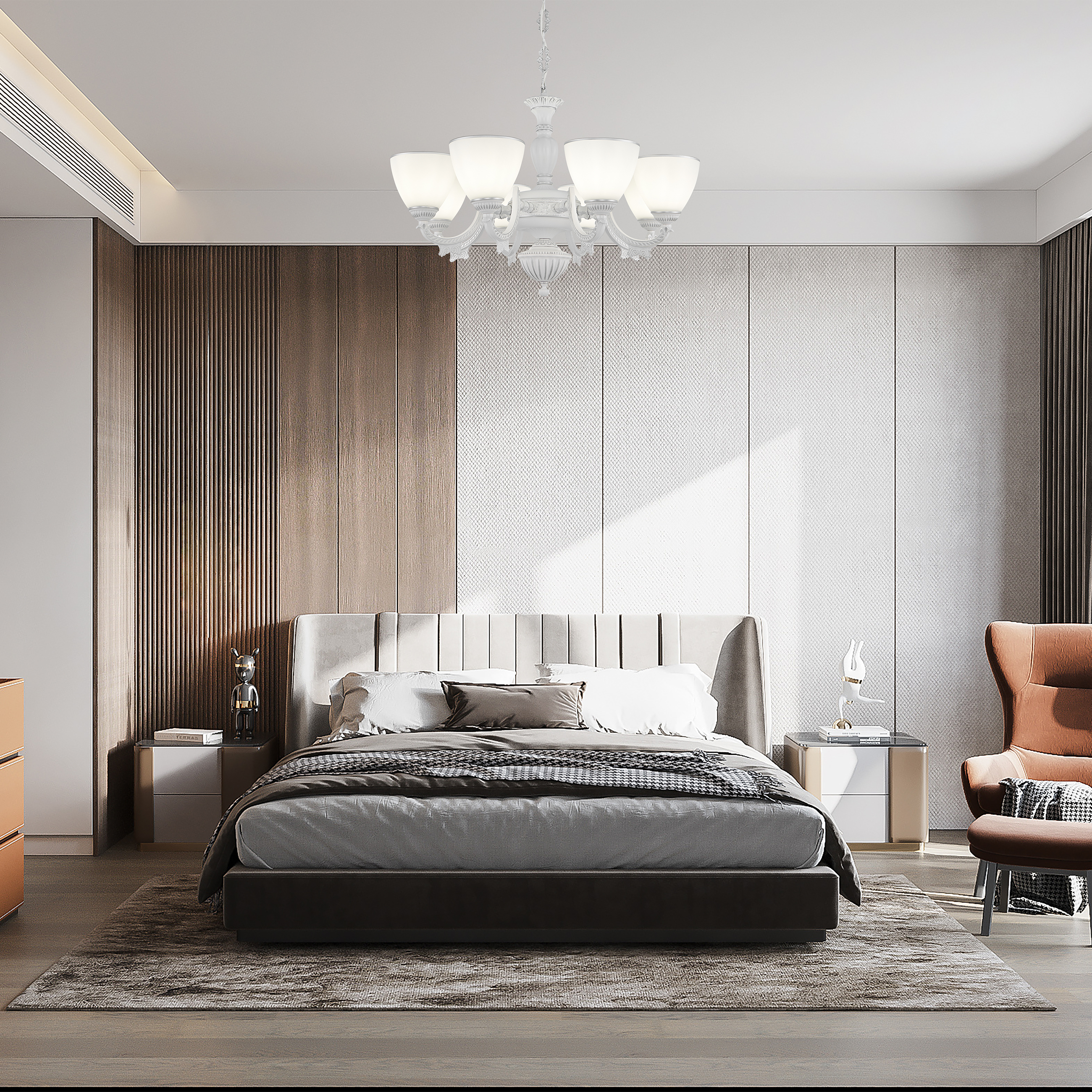 Люстра с плафонами 342837/8 WT+SL Arte Milano