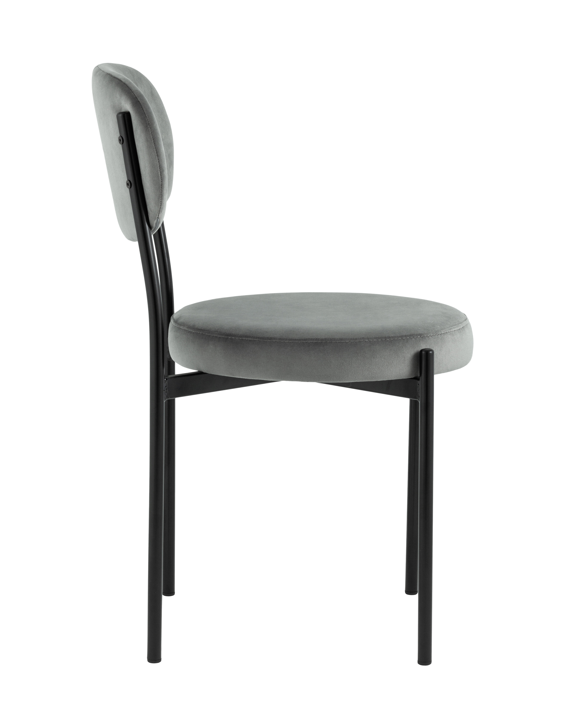 Стул Бриф NEW велюр тёмно-серый Stool Group