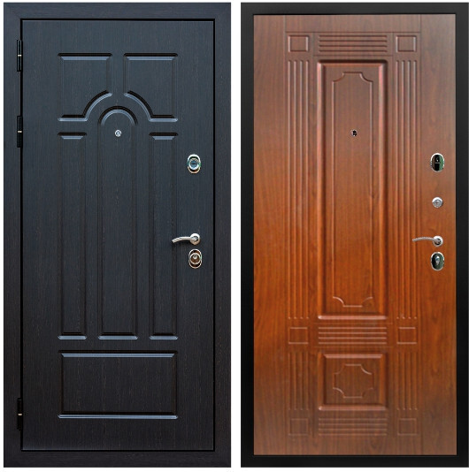 Дверь входная Graf Эврика МДФ 10 мм ФЛ-58 Венге / МДФ 16 мм ФЛ-2 Мореная береза