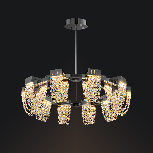 Потолочная люстра ALVARIN D95 Black by ImperiumLoft