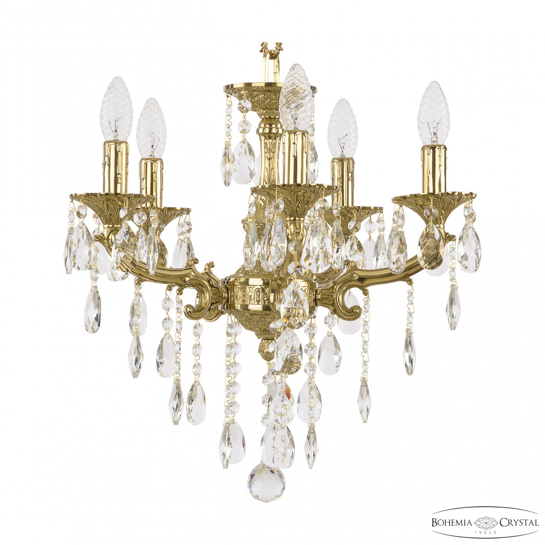 Люстра бронзовая с хрусталём 72116/5/125 B G