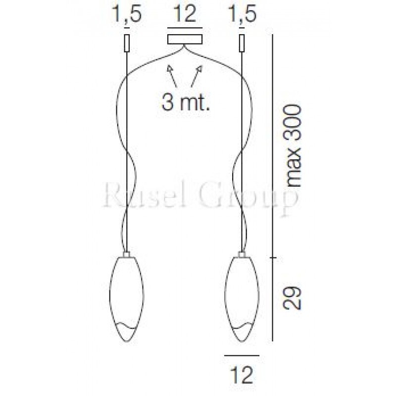 Подвесной светильник Vistosi BACO SP D2