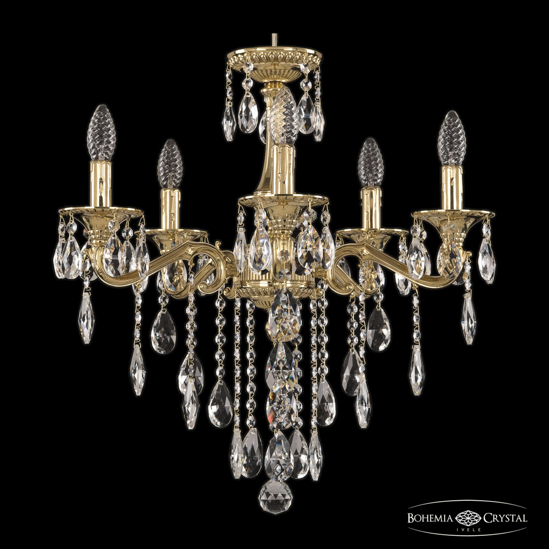 Люстра бронзовая с хрусталём 73102/5/175 B G