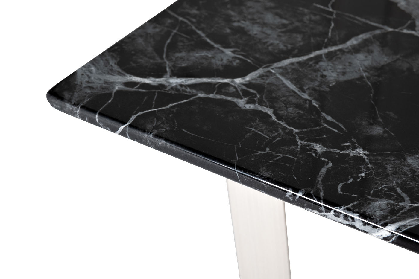 Стол обеденный прямоугольный черный (искусственный мрамор) Garda Decor 33FS-DT19F335-BS