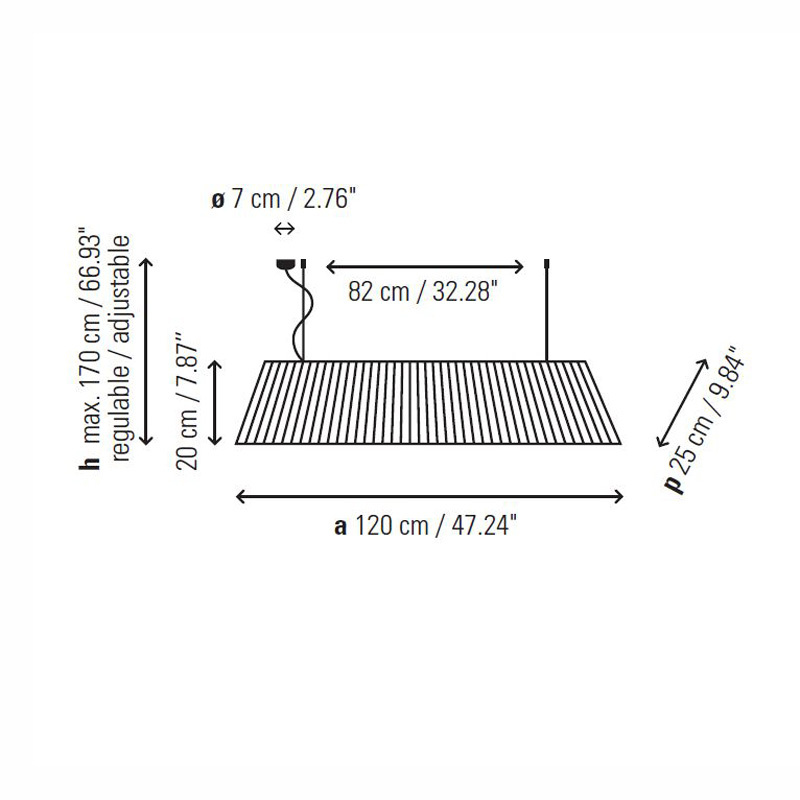 Подвесной светильник Bover MEI 120 Cream