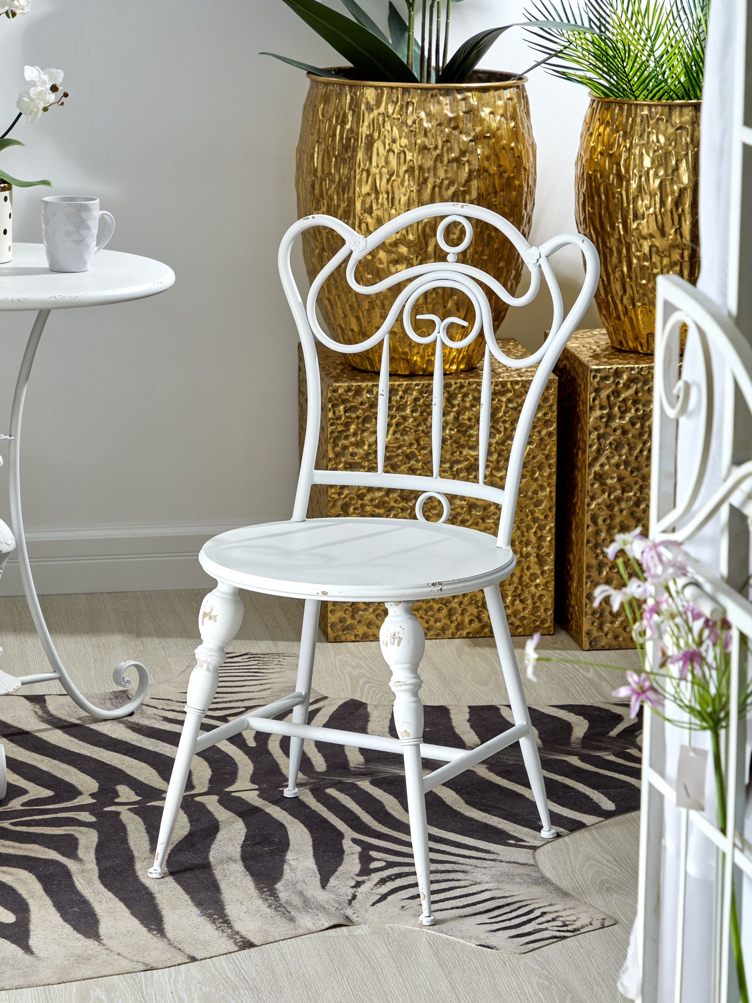 Стул кованый Прованс Glasar 62-043