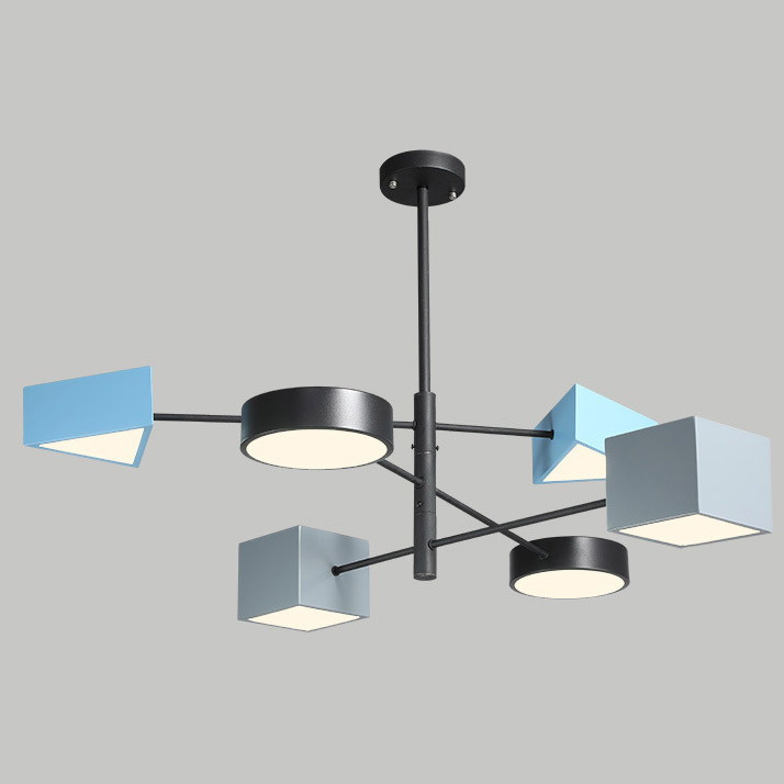 Светодиодная люстра DENIZA L3 Gray Blue Black by ImperiumLoft