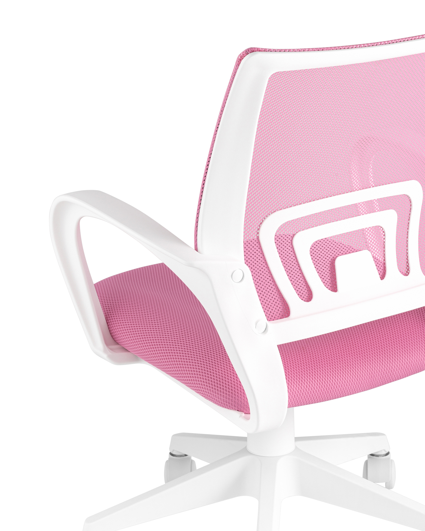 Кресло офисное TopChairs ST-BASIC-W розовый крестовина пластик белый Stool Group