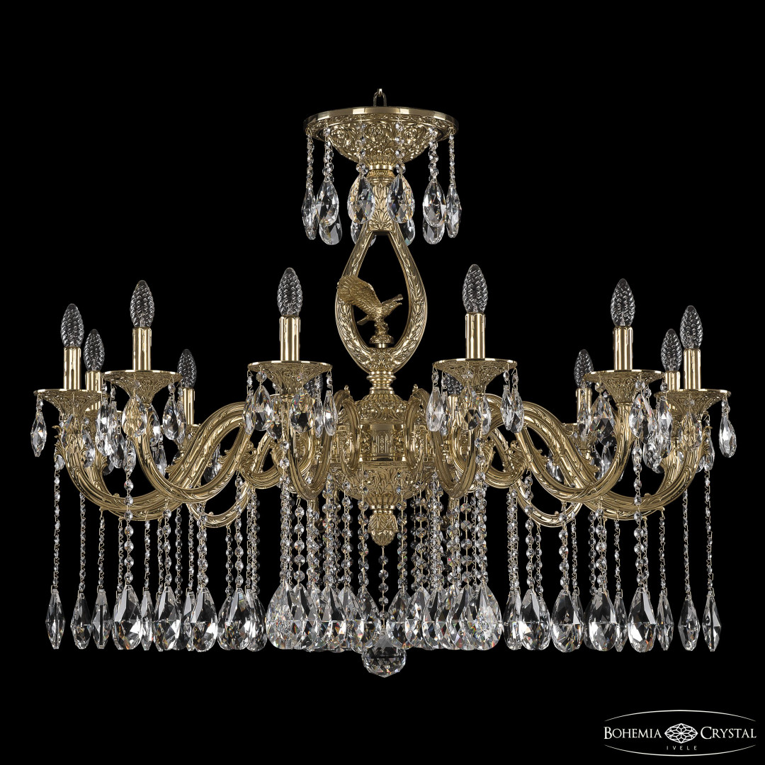 Люстра бронзовая с хрусталём 71401/12/360 A G FE1S
