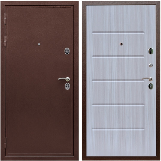 Дверь входная Graf Лондон Антик медь / МДФ 10 мм ФЛ-102 Сандал белый