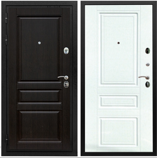 Дверь входная Graf Премиум-Н МДФ 16 мм ФЛ-243 Венге / МДФ 16 мм ФЛ-243 Софт милк