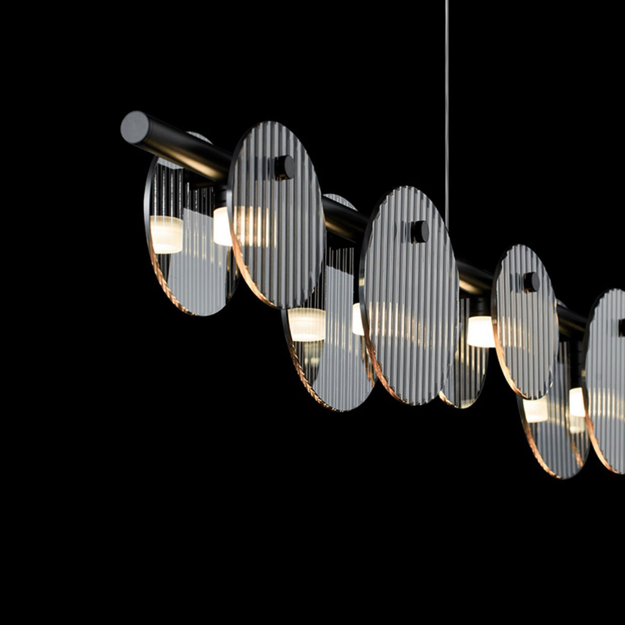 Реечный, рядный светильник RUTGER LONG L110 Black by ImperiumLoft