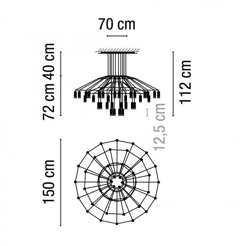 ПОДВЕСНОЙ СВЕТИЛЬНИК  VIBIA Wireflow Chandelier 0376