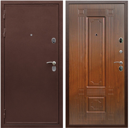 Дверь входная Graf Престиж 2 Антик медь / МДФ 16 мм ФЛ-2 Мореная береза