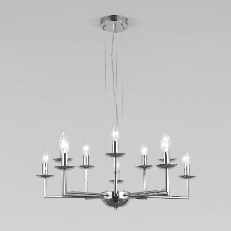 Подвесная люстра Eurosvet 60150/10 хром