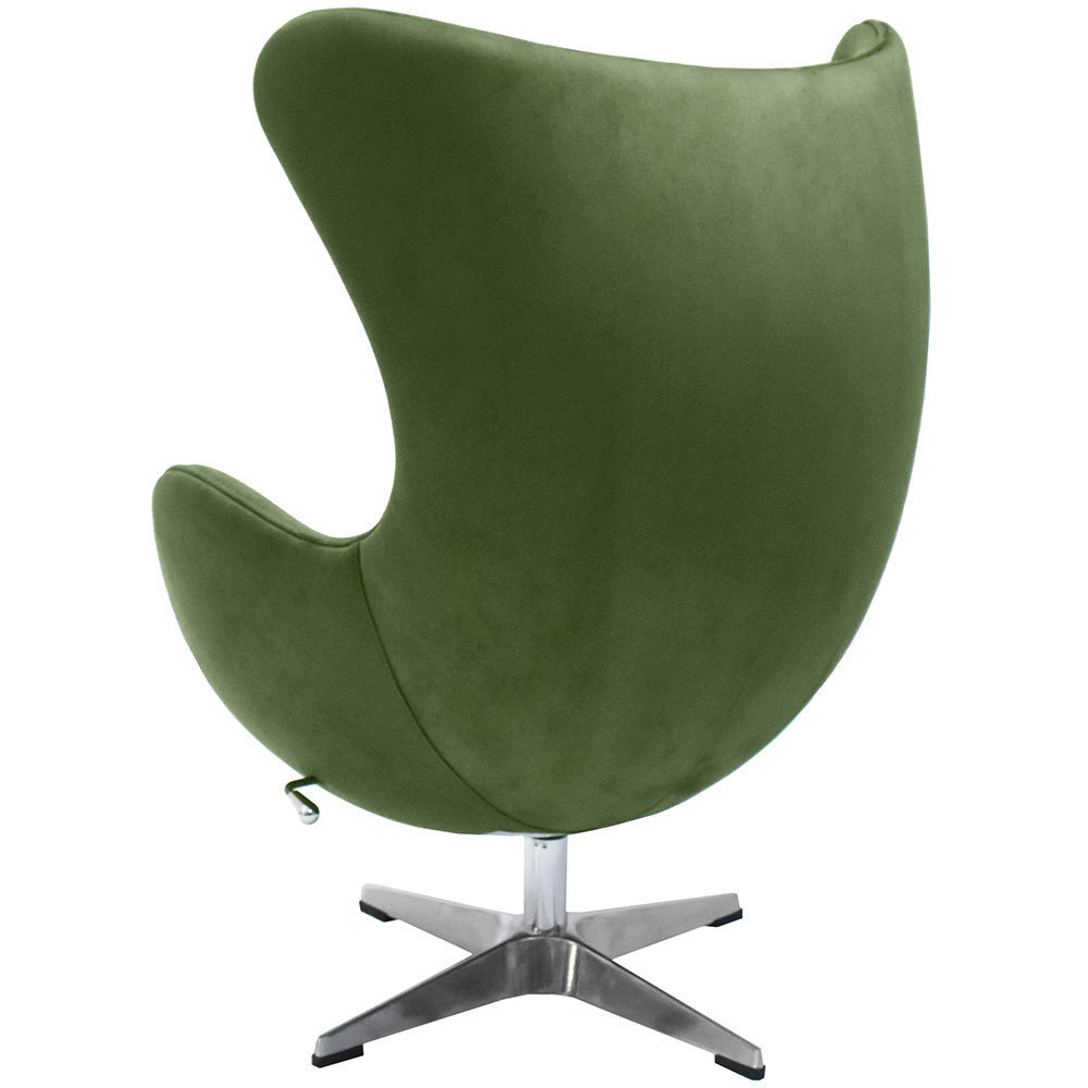Кресло EGG CHAIR зеленый, искусственная замша Bradex Home FR 0644