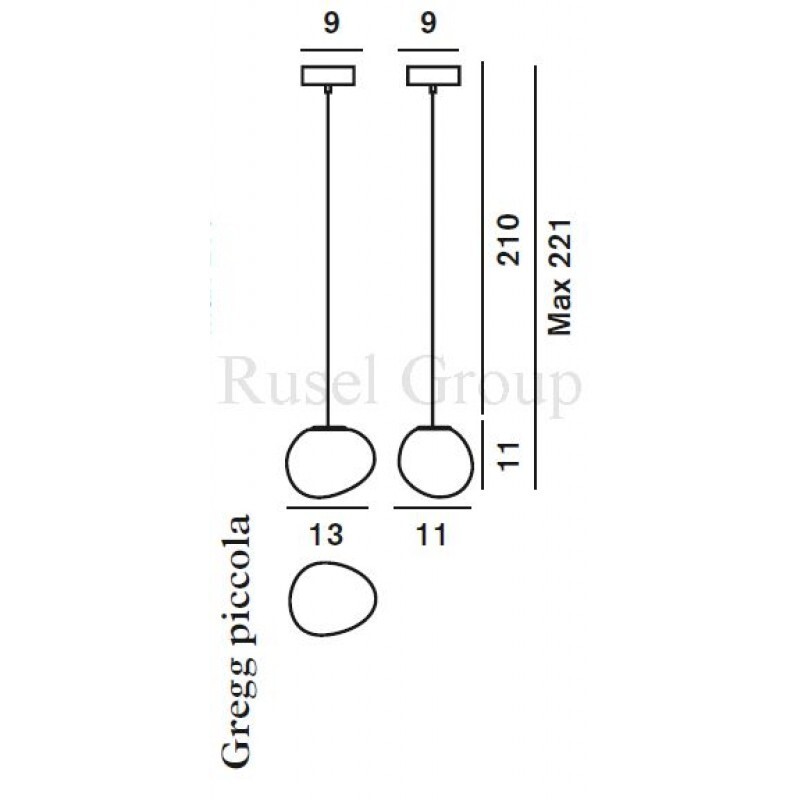 Подвесной светильник Foscarini Gregg piccola sospensione