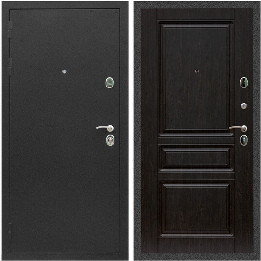 Дверь входная Graf Люкс ТП-70 Черный крокодил / МДФ 16 мм ФЛ-243 Венге